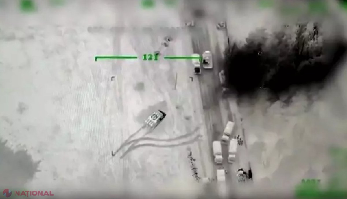 VIDEO // Un convoi de TANCURI rusești, care se îndreptau spre Kiev, a fost distrus cu dronele Bayraktar TB-2. Pierderile armatei rusești au ajuns 303 tancuri, 1 036 de blindate și 27 de sisteme de apărare antiaeriană  ​