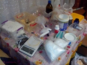 Laborator de preparare a drogurilor la Ungheni. Au fost depistate droguri în valoare de circa un MILION de lei