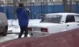 VIDEO // Răzbunare-n stil rusesc. Ce păţeşti când parchezi ca un bizon