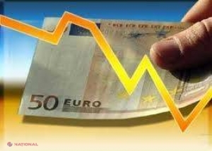 Depreciere ușoară a monedei unice europene 