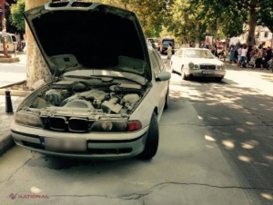 Cahul // Un „BMW” a luat foc din mers