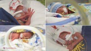 Caz UNIC în lume: Cvadrupleții născuți de o mamă de 65 de ani 