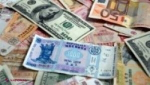 Leul se ieftinește ușor în raport cu EURO și DOLARUL