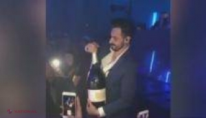 VIDEO // Șampanie de 35.000 de euro, vărsată pe jos, din greșeală