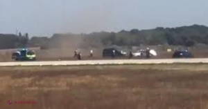 VIDEO // Incident bizar de securitate pe aeroportul Lyon. O mașină urmărită de poliție a intrat pe pistă