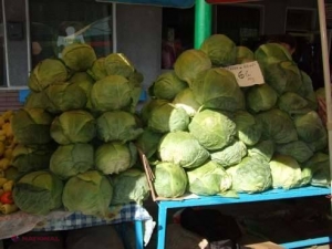 Din cauza cantității mari de pe piață, prețul la varză a scăzut de patru ori