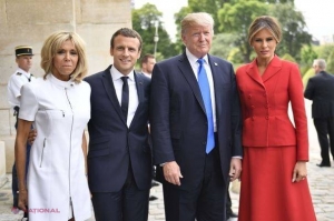 Trump, înregistrat în timp ce o complimenta pe soţia preşedintelui Macron: „Ştii, te menţii foarte bine”