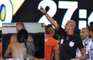 Imagini SCANDALOASE cu un arbitru. A fost surprins cu două dame de companie după finală