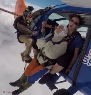 VIDEO // O femeie de 102 ani, cea mai bătrână persoană din lume care a sărit cu parașuta