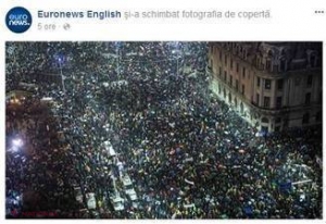 Explozie de COMENTARII după ce Euronews și-a pus cover la Facebook PROTESTELE de la București