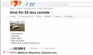 ADEVĂRUL din spatele anunţului care a bulversat internetul: VÂND AVION DE LUPTĂ rusesc cu 85.000 euro