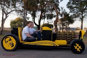 Un TÂNĂR din România a costruit un automobil din PIESE LEGO, care circulă FĂRĂ COMBUSTIBIL 