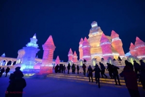 FOTO // Sculpturi magnifice din GHEAŢĂ, expuse în China