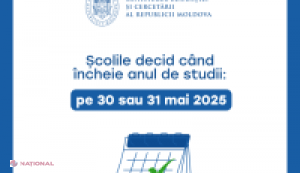 Școlile din R. Moldova au voie să-și aleagă data festivității de încheiere a anului școlar 2024–2025: Careuri pe 30 sau 31 mai