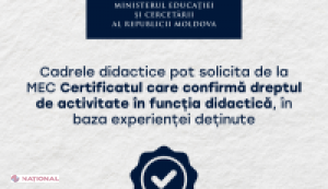 Profesiunea recunoscută fără studii de profil: Ministerul Educației emite certificat de activitate pentru dascălii cu experiență de peste 10 ani