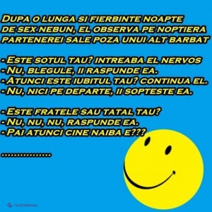 Bancul zilei: „După o noapte nebună de amor, bărbatul vede că...”