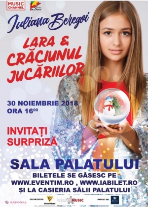  Iuliana Beregoi, care va susține un concert la Sala Palatului de la București, îşi îndeamnă fanii să vină la spectacol cu hăinuţe şi jucării care vor ajunge, de Crăciun, la copiii săraci