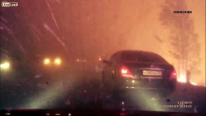 VIDEO // Cum arată INFERNUL pe şosea, din cauza arderii miriştilor