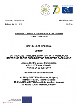 DOC (eng) // Comisia de la Veneția a publicat opinia INTEGRALĂ cu privire la deciziile Curții Constituționale din R. Moldova