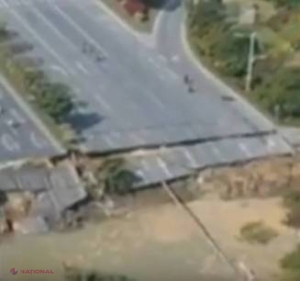 VIDEO // O autostradă cu opt benzi din China s-a prăbușit