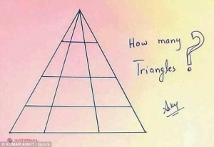 Câte triunghiuri se află în imagine? TESTUL simplu care a uimit utilizatorii unei reţele sociale
