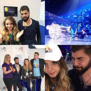 ACCIDENT TERIBIL pe scena de la Eurovision. Solistul României a făcut o mişcare riscantă în timpul musicalului şi a căzut