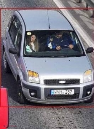 FOTO // O altă tânără, surprinsă în aceeași mașină, la scurt timp după dispariția Anei de la Orhei. Poliția a invitat-o la audieri