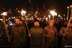 FOTO // MII de ULTRANAŢIONALIŞTI, în centrul Kievului