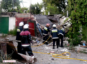 Un garaj din Bălți a EXPLODAT. Proprietarul păstra 14 butelii cu gaz