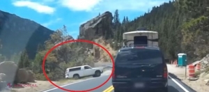 VIDEO // Momentul în care o maşină cade în PRĂPASTIE, după ce şoferul a oprit să meargă la toaletă şi a uitat să tragă frâna de mână