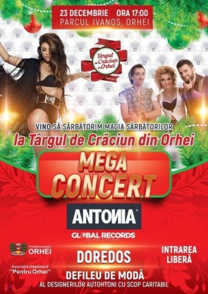 Interpreta de peste Prut, Antonia, va cânta la Orhei: Târgul de Crăciun va fi inaugurat pe 23 decembrie printr-un concert GRANDIOS