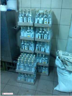 Jumătate de tonă de alcool contrafăcut, găsit la Fălești