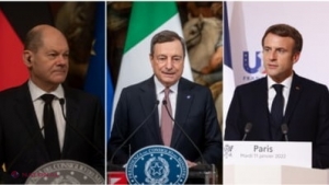 Vizită IMPORTANTĂ la Kiev. Scholz, Draghi și Macron merg pentru PRIMA dată în Ucraina de la începutul războiului declanșat de Putin. Se întâmplă înaintea summitului G7