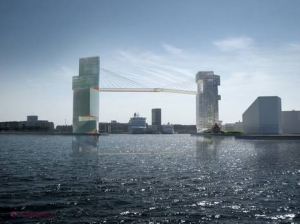 FOTO // POD inedit la Copenhaga, la înălţimea zgârie-norilor