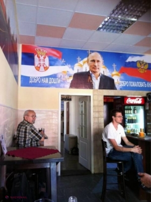Cafeneaua ce poartă NUMELE lui Putin și e decorată cu TABLOURI ale liderului rus