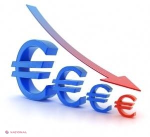 EURO, în cădere liberă în raport cu moneda națională