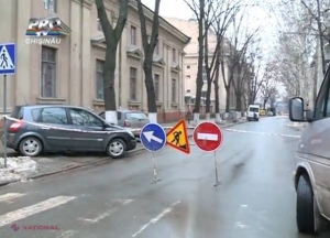 Trafic suspendat pe strada Vasile Alecsandri din capitală