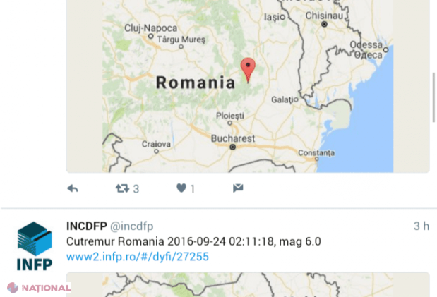 CUTREMUR puternic în R. Moldova