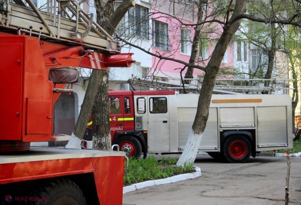 Foto // INCENDIU pe strada Grenoble din capitală