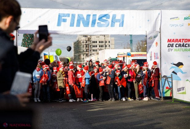 Copii din școli sportive și școli internat de pe ambele maluri ale Nistrului au participat la Maratonul de Crăciun, organizat cu sprijinul Uniunii Europene