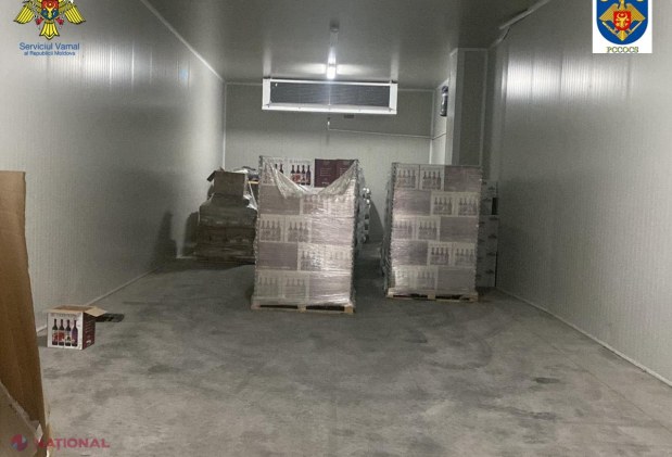 VIDEO, FOTO // Contrabandă cu vin georgian, care în acte era moldovenesc. Organizatorii schemei aveau un depozit plin cu vin și whisky, care era destinat exportului în SUA