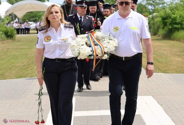 FOTO // Eroii de la SMURD România, care au decedat într-un accident aviatic în timp ce salvau vieţi în R. Moldova, comemoraţi la Haragâş