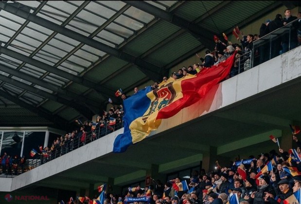 FOTO // R. Moldova a încheiat la egalitate cu Albania. „Tricolorii”, susținuți din tribune de către echipa Moldindconbank