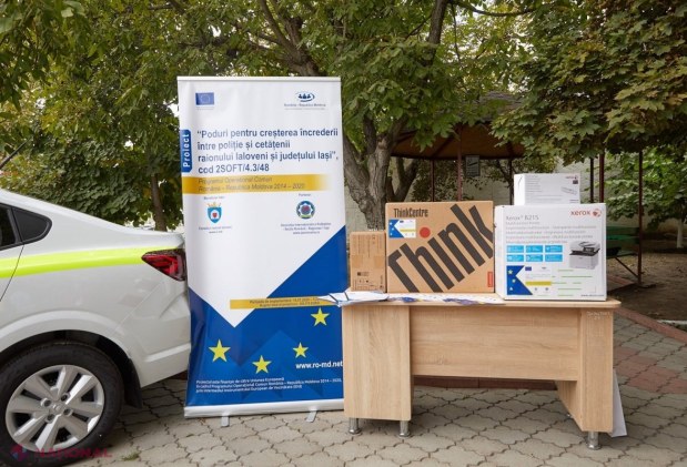 FOTO // DONAȚIE pentru Poliția din Ialoveni! Ambasadorul Daniel Ioniță: „Atâta timp cât R. Moldova va rămâne ferm ancorată pe drumul său către UE, sprijinul României pentru R. Moldova va crește exponențial”
