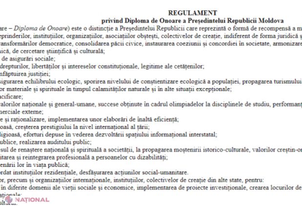 DOC // „Diploma de Onoare” înmânată de Dodon absolvenților, ILEGALĂ? „Am examinat Regulamentul și nu am găsit vreo stipulare”