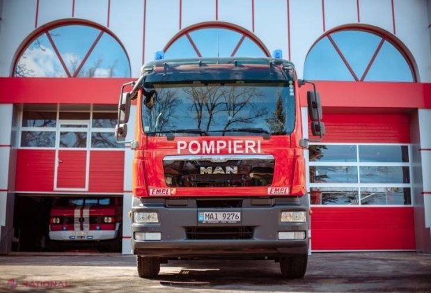 INCENDIU la Buiucani: Un bărbat a ajuns la spital