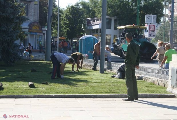 Amenajarea scuarului din Aleea Gării este pe ultima sută de metri