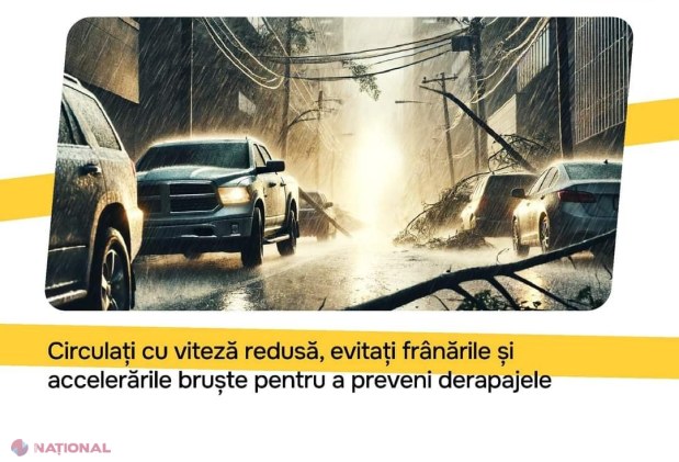 METEO // Cod galben de ploi puternice și vineri, până la amiază, în R. Moldova