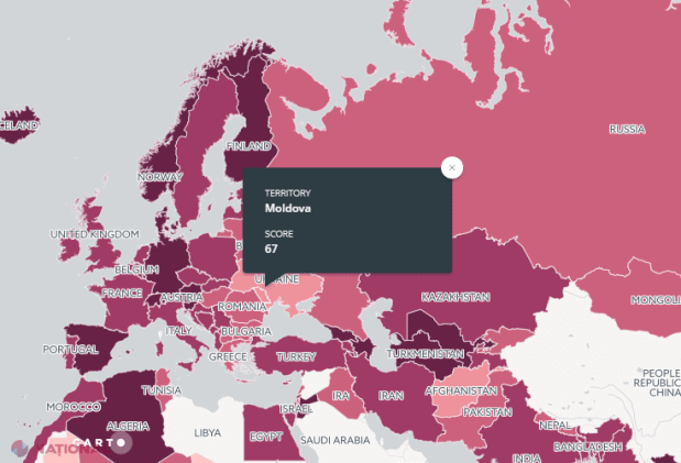 HARTA celor mai SIGURE ţări din lume. R. Moldova este pe ultimul loc în Europa