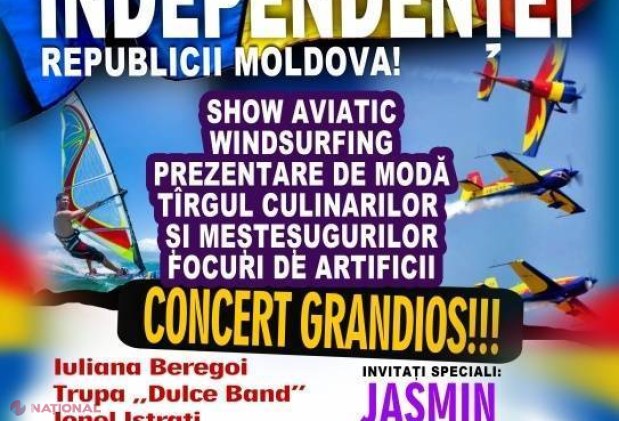 Premieră de Ziua Independenței la Orhei. Show AVIATIC și un concert grandios al trupei Carla's Dreams și interpreta Jasmin